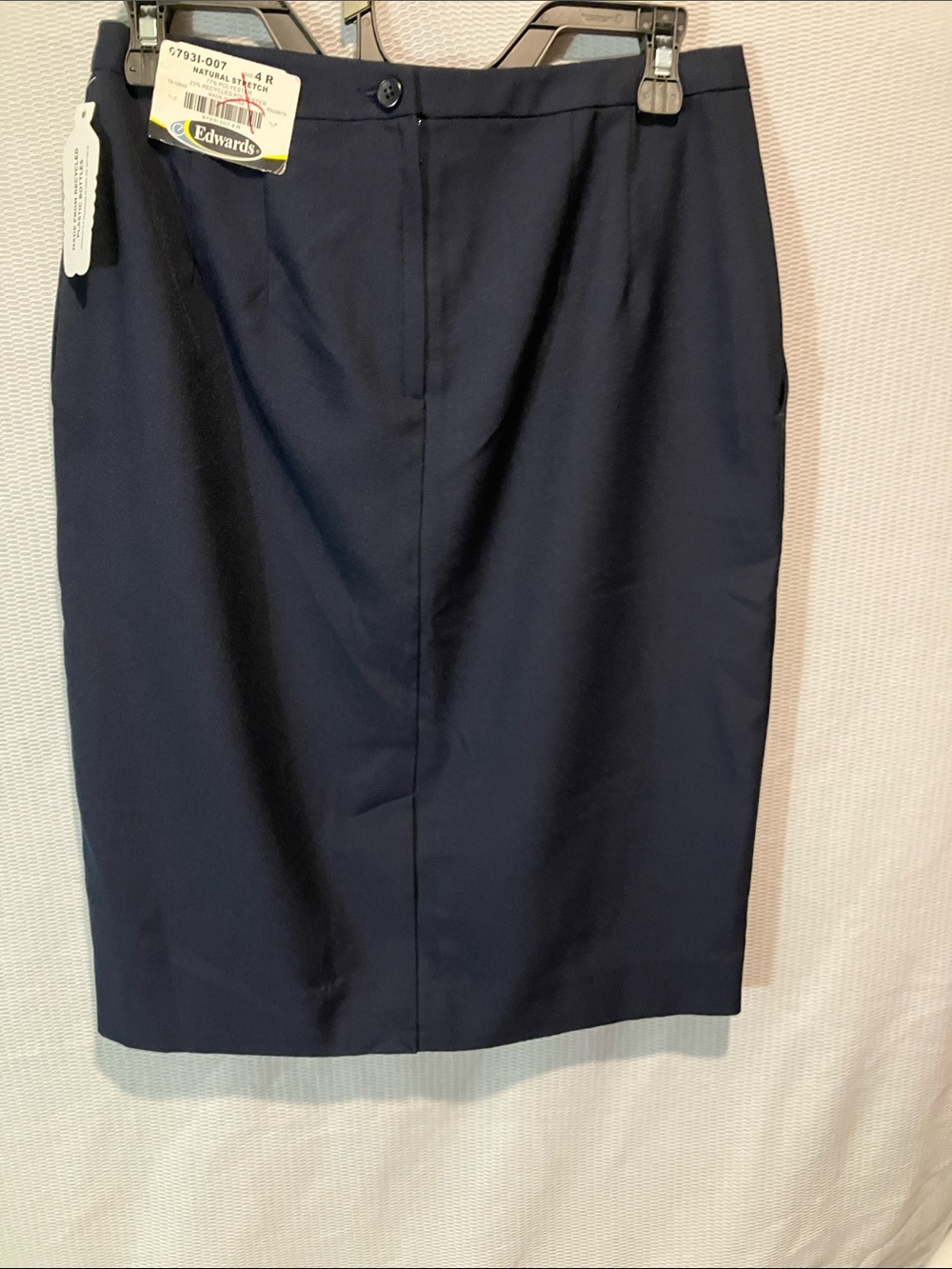 Structured Navy Pencil Skirt for Women - Professional Office Wear - Picture 7 of 12